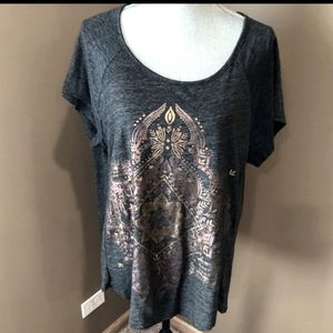 New!! Lucky Brand Ladies Women's Juniors Short Sleeve Shirt 1X